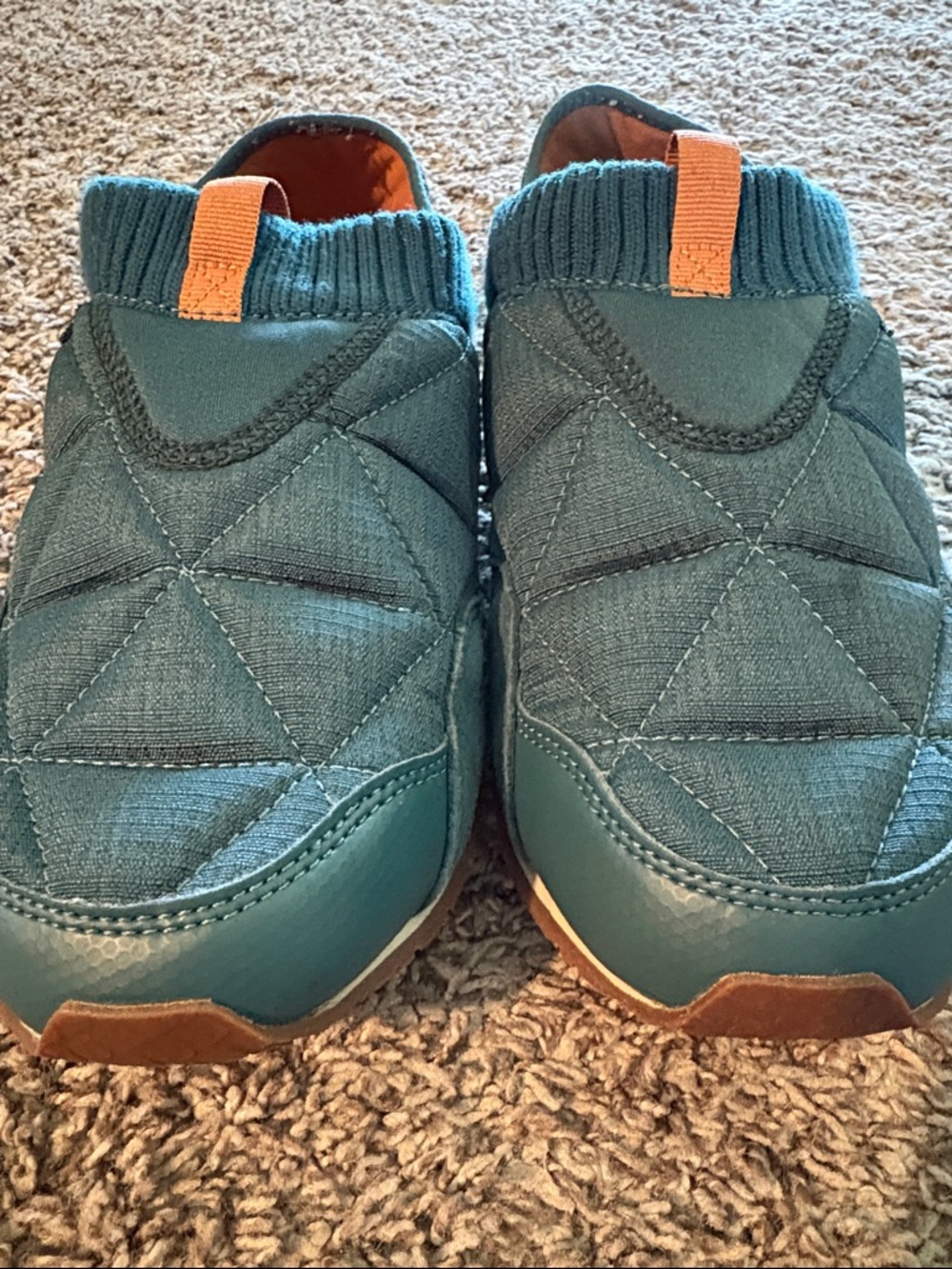 Teva Women’s Reember size 9  Quilted Slip-On Moccasins in Teal with Orange